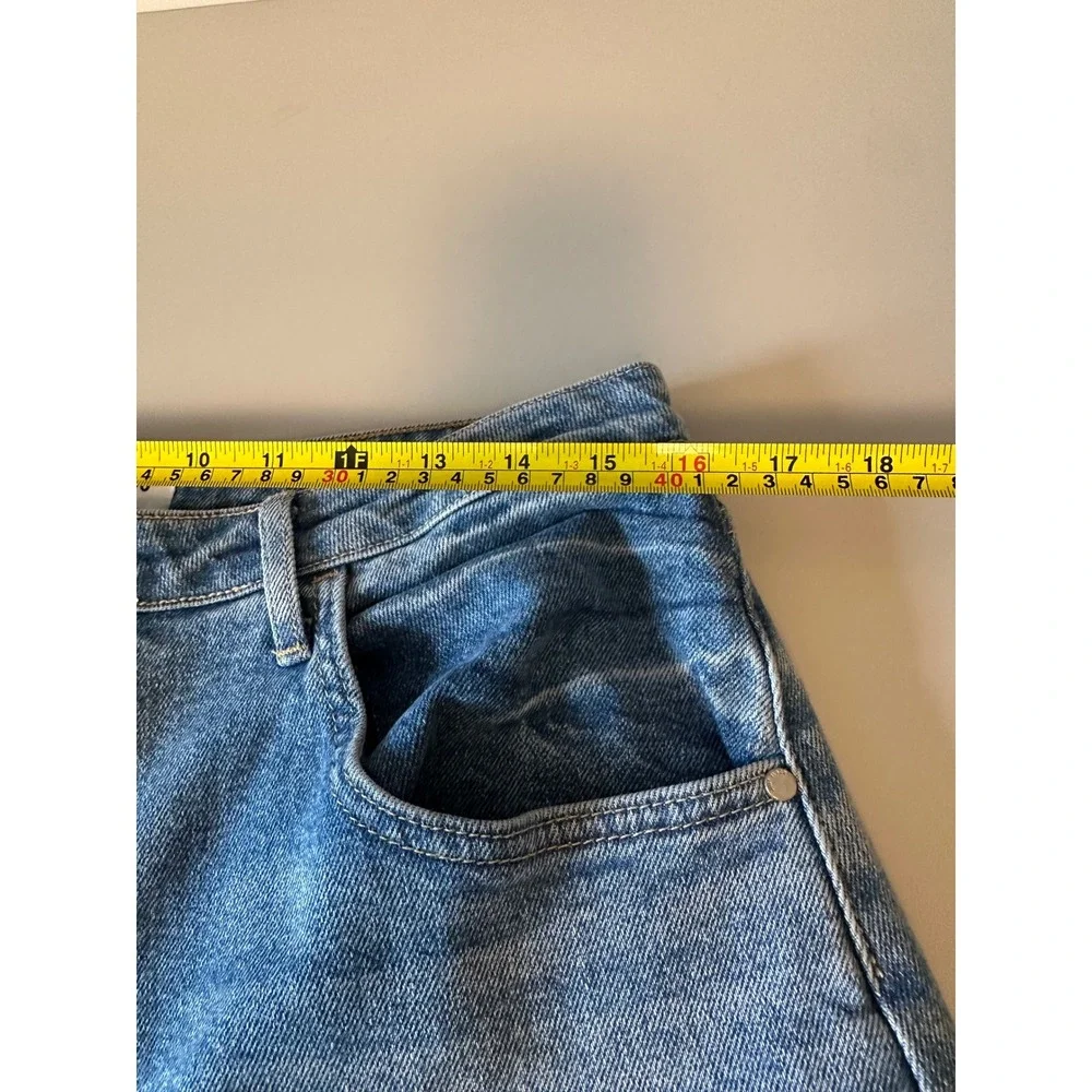 Just Black Denim Barrel Leg Raw Hem Jeans | Size 30